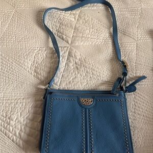 Blue Studded Crossbody Bag